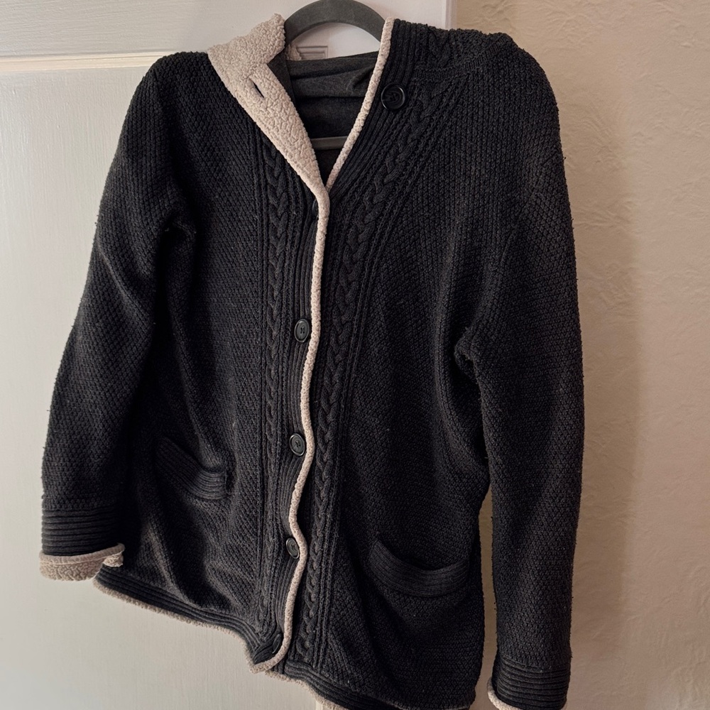 L.L. Bean hooded cardigan sweater